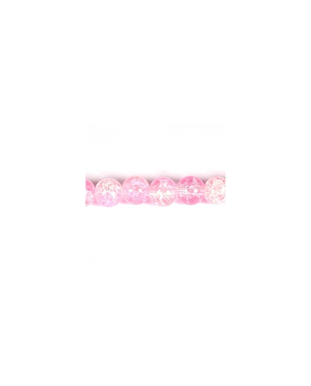 Daužto stiklo karoliukai 10 mm, rožinės sp. vėrinys 