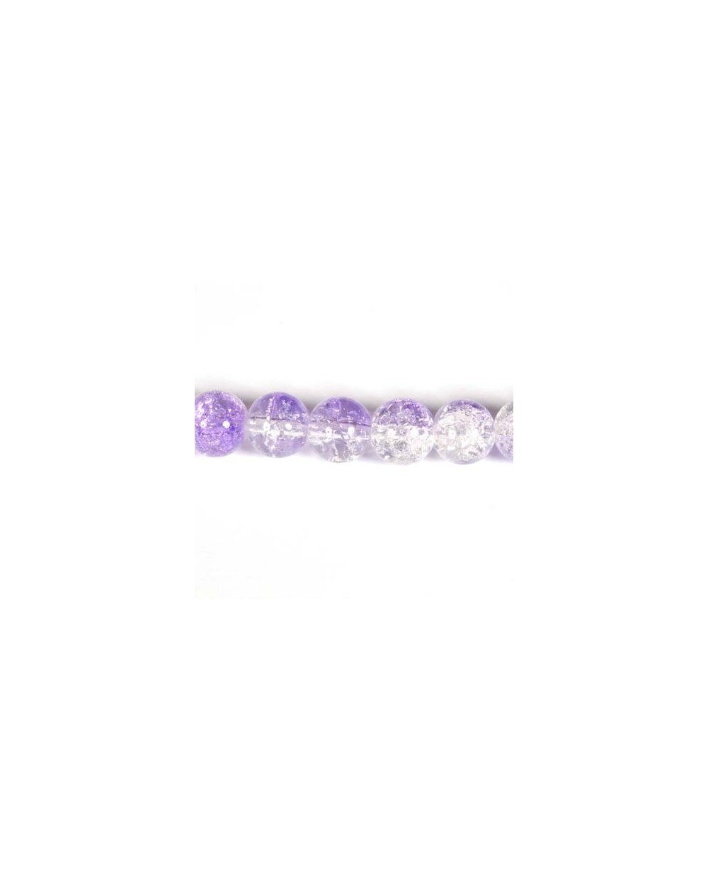 Daužto stiklo karoliukai 10 mm, violetinės sp. vėrinys 