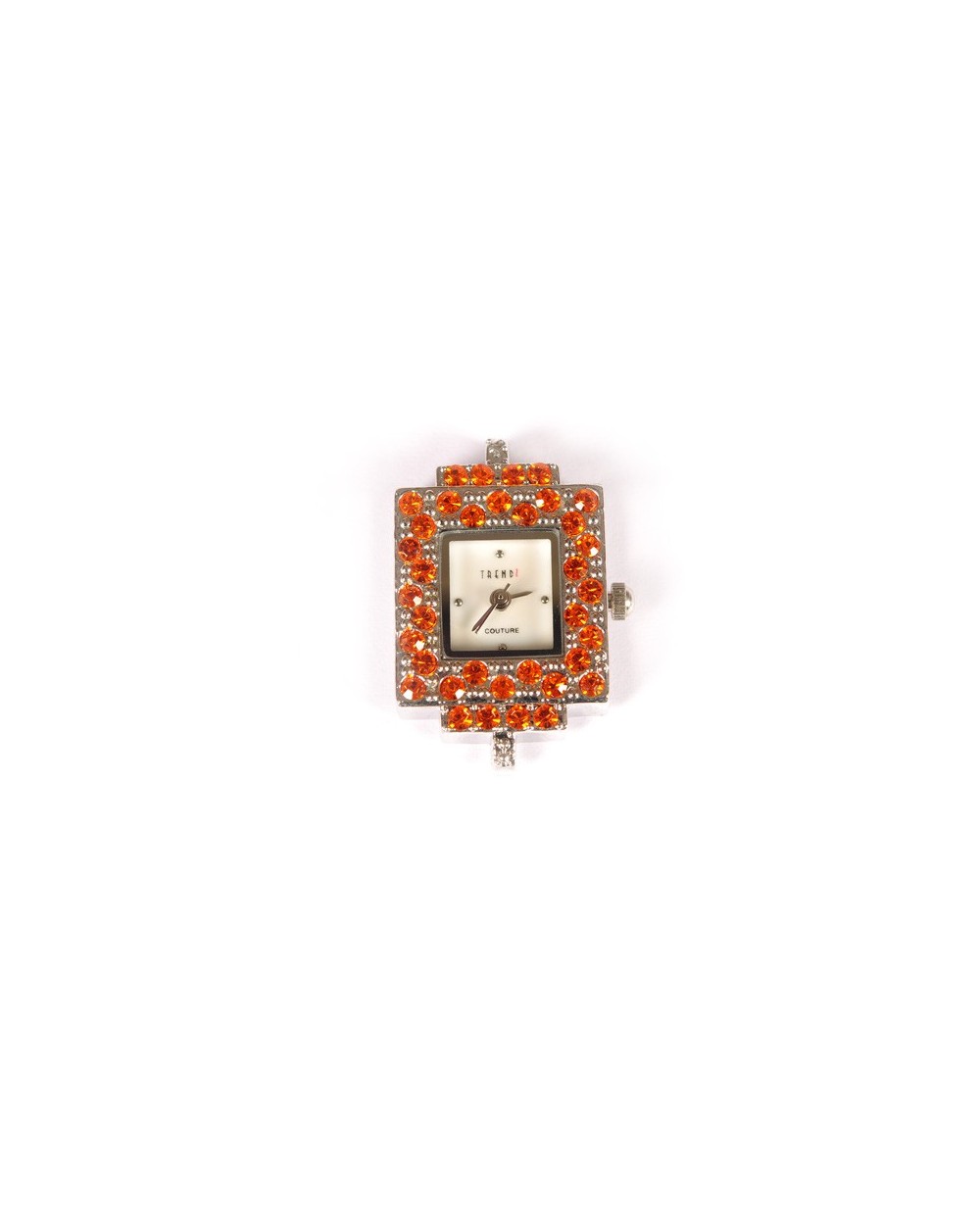Laikrodis su swarovski kristalais orange, 1 vnt.