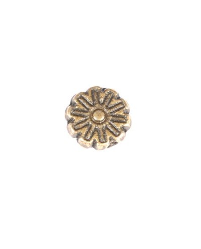Intarpas gėlė antik. bronz. sp. 6 mm - 10 vnt