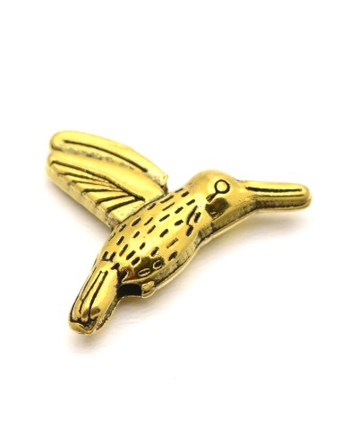 Karoliukas kolibris, aukso sp., 14x18x5mm, 1 vnt.