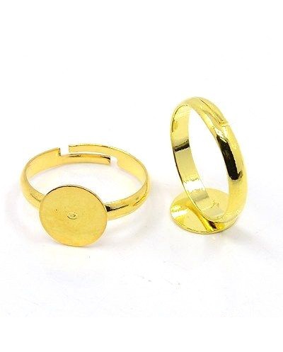 Žiedo pagrindas aukso sp., dydis reguliuojamas, 1 vnt.