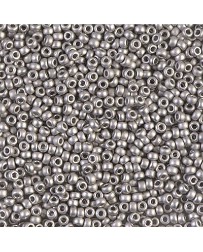 Biseris apvalus rocailles, matinės sidabro metallic sp., 2 mm, 7,5 gr