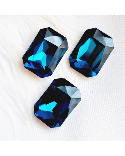 Įstatomi kristalai stačiakampiai tamsiai mėlynos sp., 18x13x5mm, 1 vnt.
